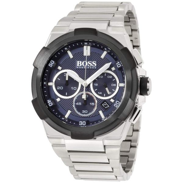 Hugo Boss Supernova Chronograph Navy Dial Silver Men's Watch 1513360