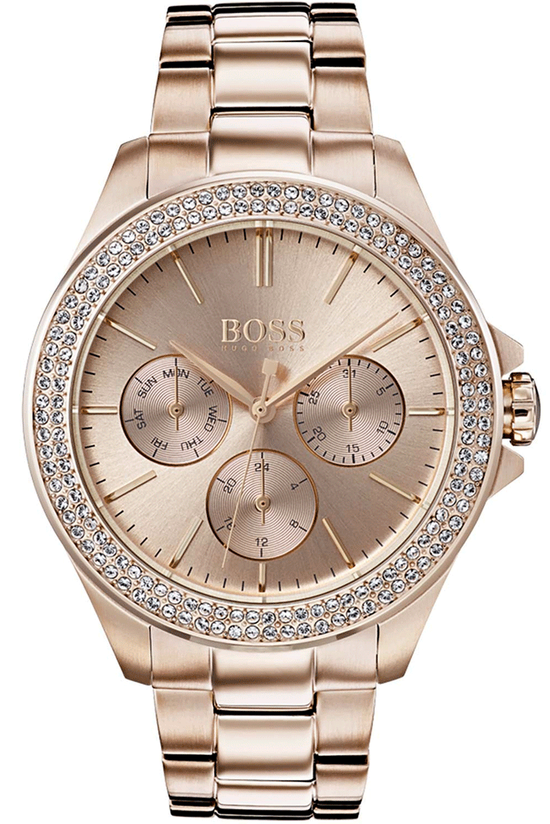 Hugo Boss Rose Gold Crystal Analogue Women's Watch  1502443 - Watches of Australia