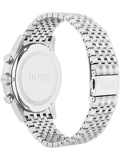Hugo Boss Navigator Chronograph Blue Dial Silver Steel Strap Watch for Men - 1513498