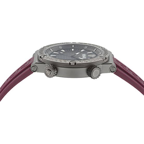 Versace Greca Logo Diver Swiss Movt Black Dial Watch - VE8G00224