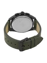 Daniel Klein Exclusive Green Dial Olive Genuine Leather Watch - DK.1.13902-5