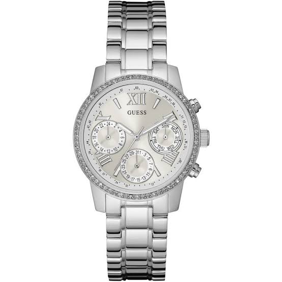 Guess Mini Sunrise Diamond Silver-Tone Ladies Watch  W0623L1 - Watches of Australia