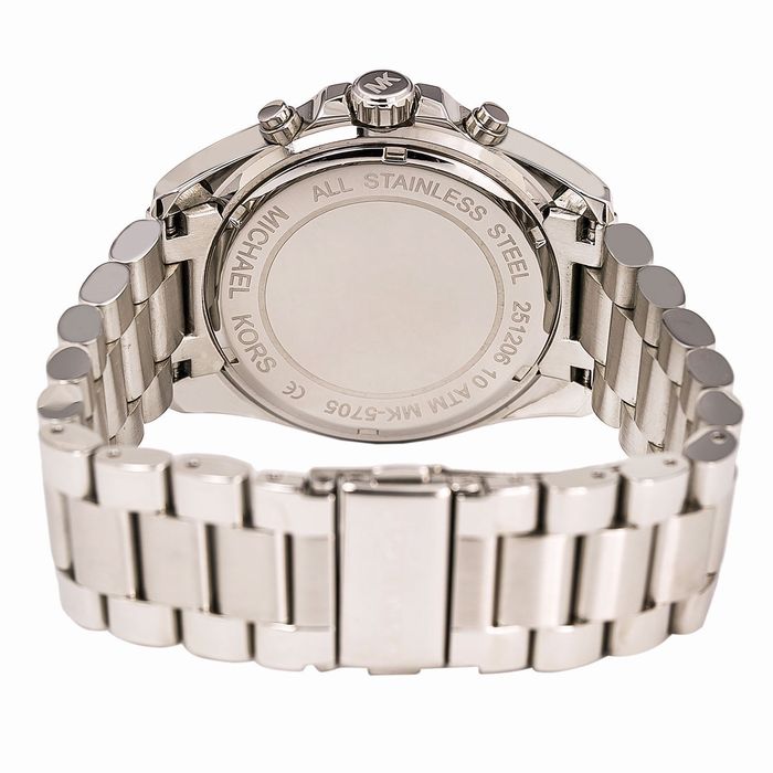 Michael Kors Bradshaw Chronograph Black Dial Silver Unisex Watch MK5705 - Watches of Australia #3