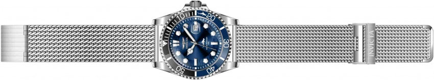 Invicta Pro Diver watch with stainless steel mesh bracelet full length view