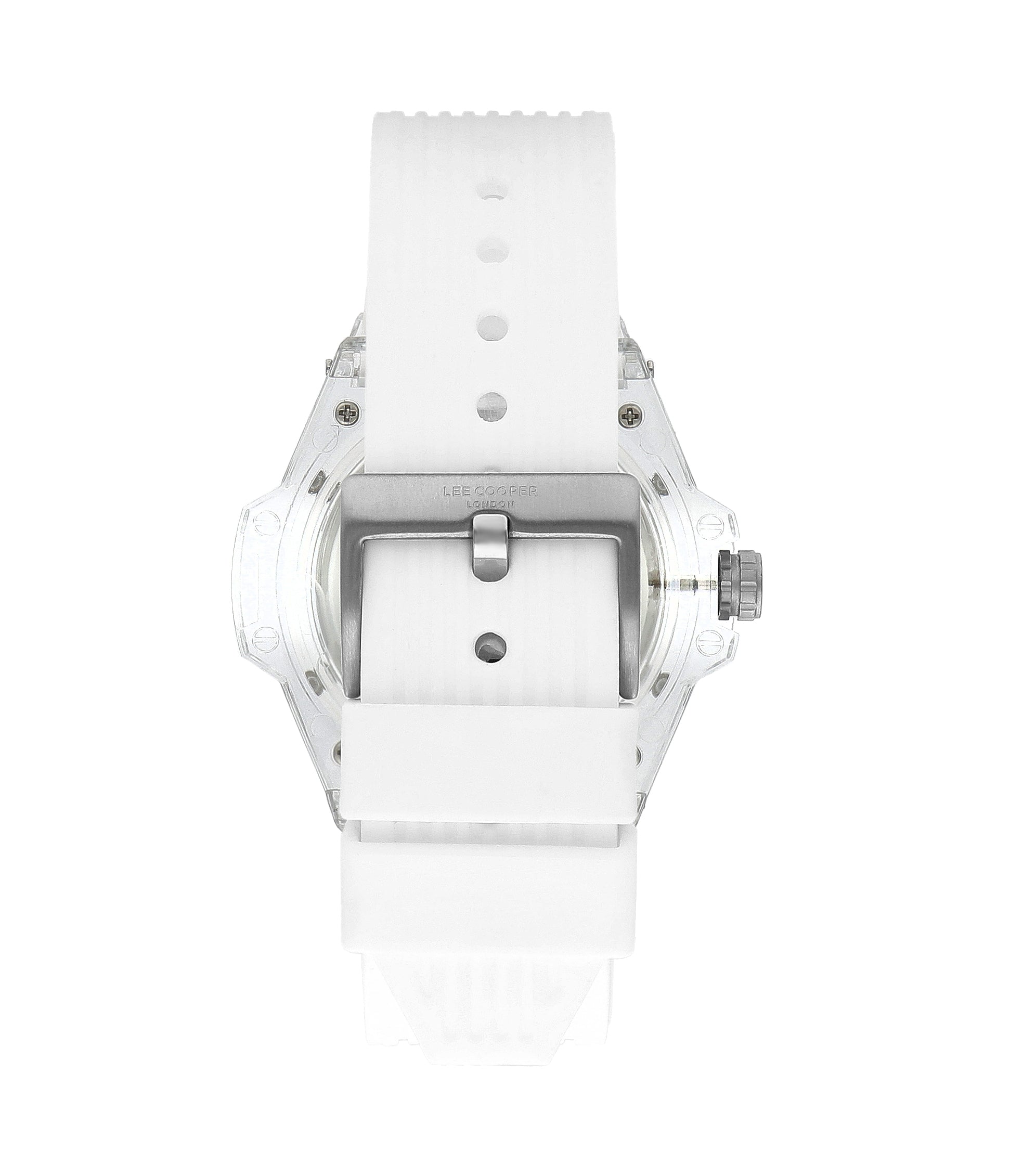 Lee Cooper Multifunction Silver Dial White Silicone Watch – LC07975.333