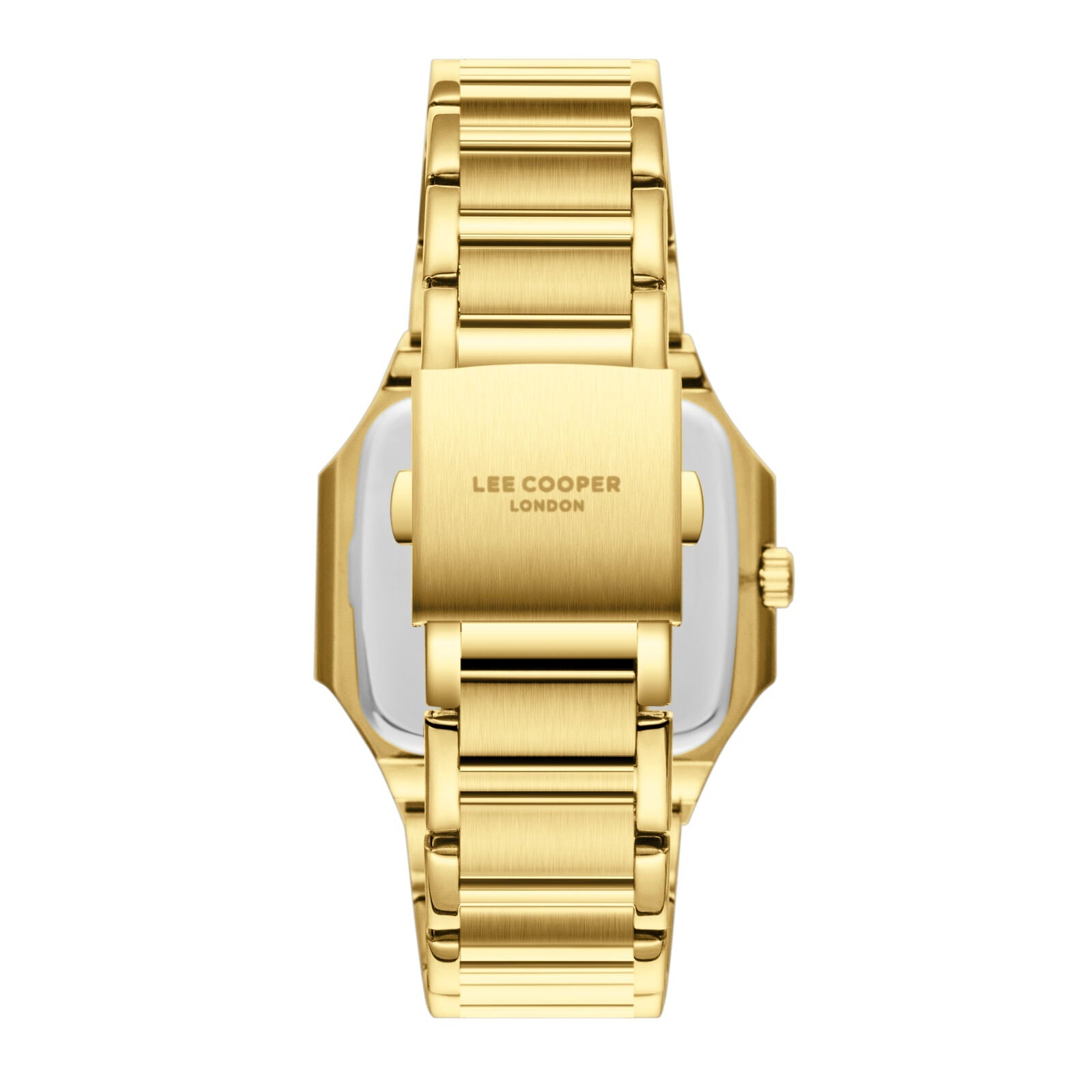 Lee Cooper Maxime Square Case Brown Dial Gold Watch - LC08269.140