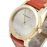 Burberry Women's Swiss Haymarket Check Fabric and Smooth Orange Leather Strap Women's Watch BU9016 - Watches of Australia #3