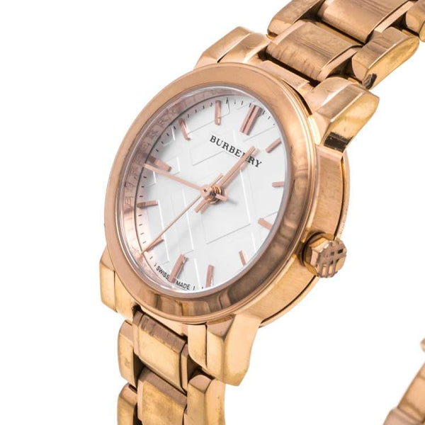 Burberry Women’s Swiss Made Quartz Rose Gold Stainless Steel White Dial Women's Watch BU9204 - Watches of Australia #2