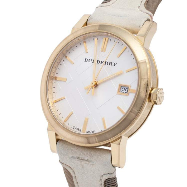 Burberry Women's Large Check Leather Strip On Fabric  Women's Watch BU9110 - Watches of Australia #2