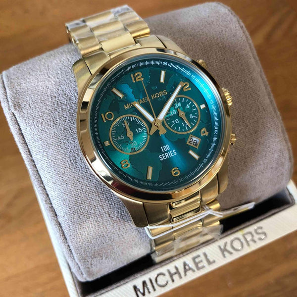 Michael Kors Stop Hunger Chronograph Turquoise Dial Ladies Watch MK5815 - The Watches Men & CO #2