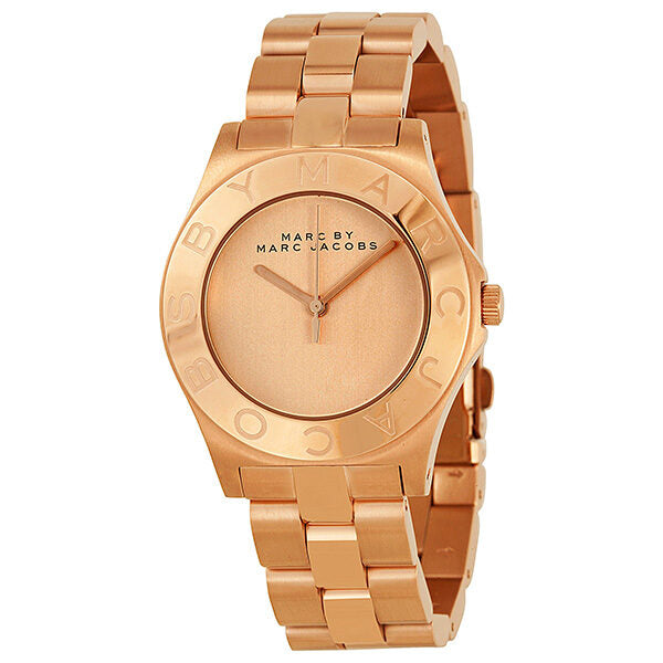 Marc by Marc Jacobs Blade Rose Dial  Rose Gold Ion-plated Ladies Watch #MBM3127 - Watches of Australia