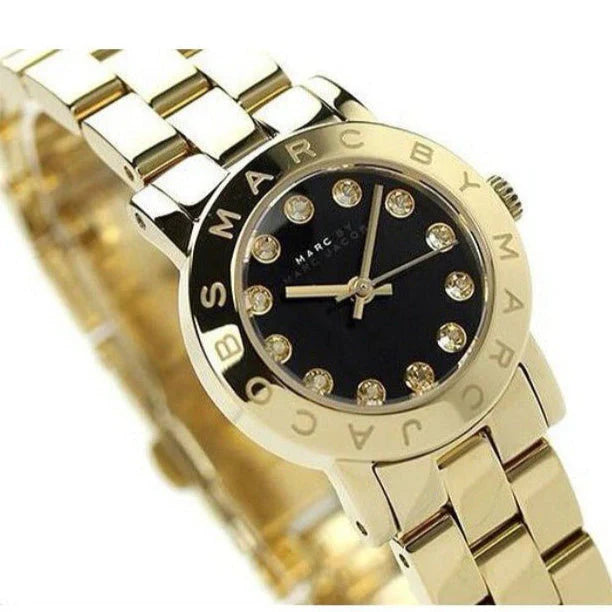 Marc By Marc Jacobs Amy Glitz Black Dial Steel Ladies Watch - MBM3334