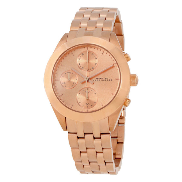 Marc by Marc Jacobs Peeker Chronograph Rose Dial Rose Gold-tone Ladies Watch - Watches of Australia