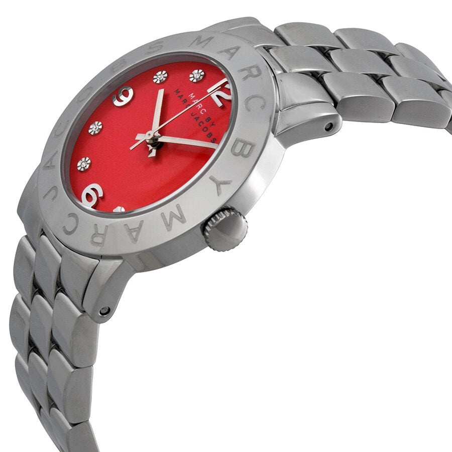 Marc By Marc Jacobs Red Dial Stainless Steel Ladies Amy Watch MBM3302 - Watches of Australia #2