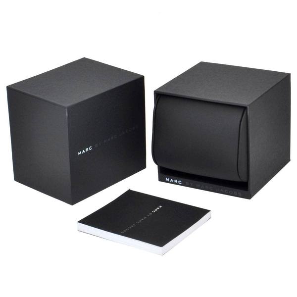 Marc By Marc Jacobs MBM3244 watch with black branded box and sleeve packaging