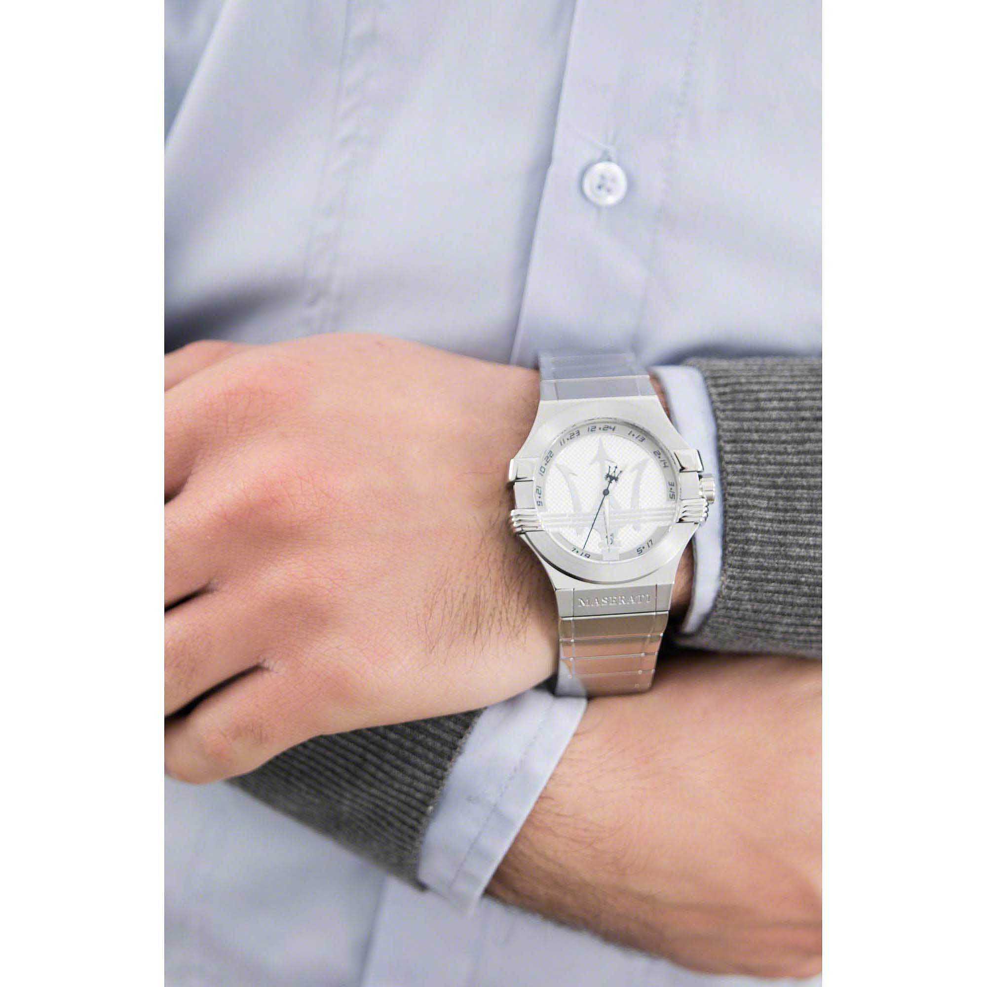 Maserati Potenza Silver Dial Men’s Watch R8853108002 - Watch