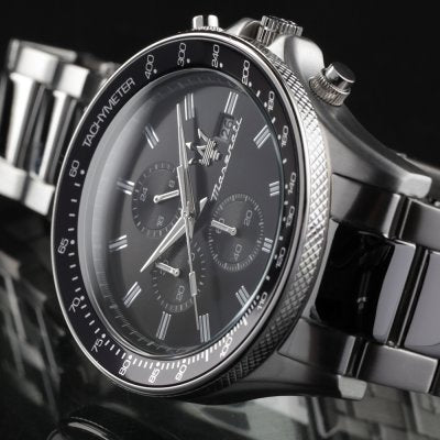 Maserati Sfida Chronograph Black Dial Silver Stainless Steel Men's Watch R8873640015