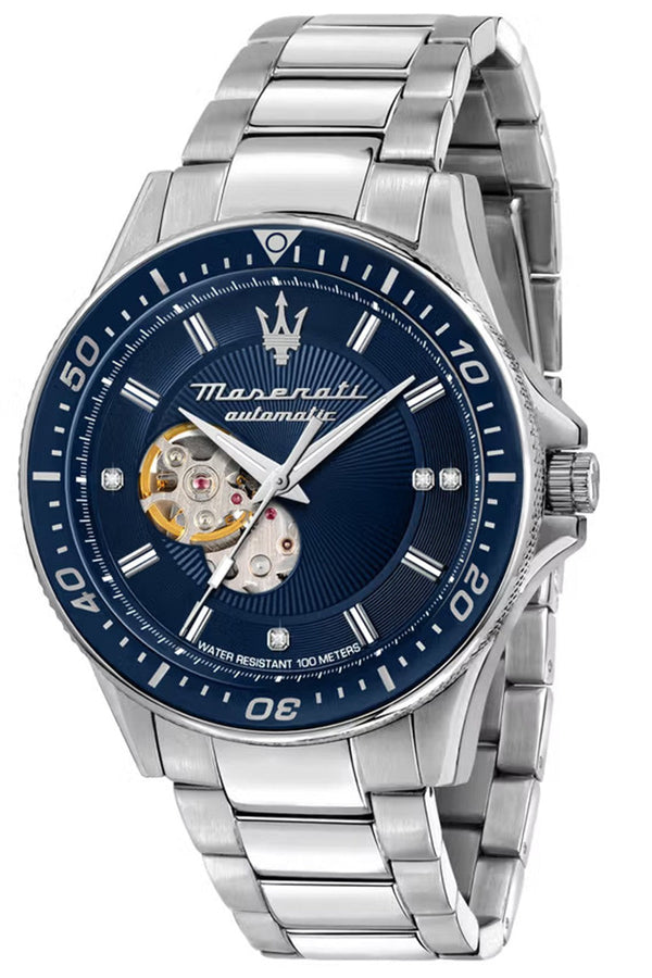 Maserati Sfida Diamond Silver Automatic Men's Watch  R8823140007 - Watches of Australia