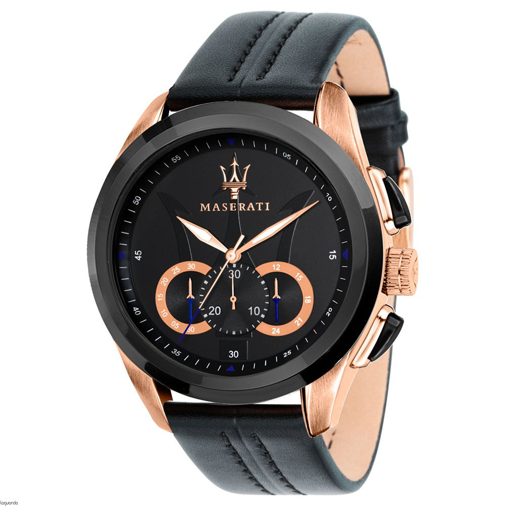 Maserati Traguardo Chronograph Black Dial Men’s Watch R8871612025 - Watch