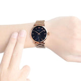 Marc By Marc Jacobs Baker Navy Dial Rose Gold-plated Ladies Watch MBM3332