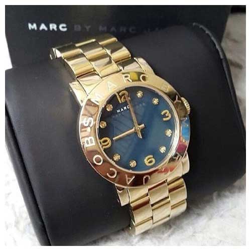 Marc By Marc Jacobs Amy Black Women's Gold Classic Watch MBM8619 - The Watches Men & CO #2