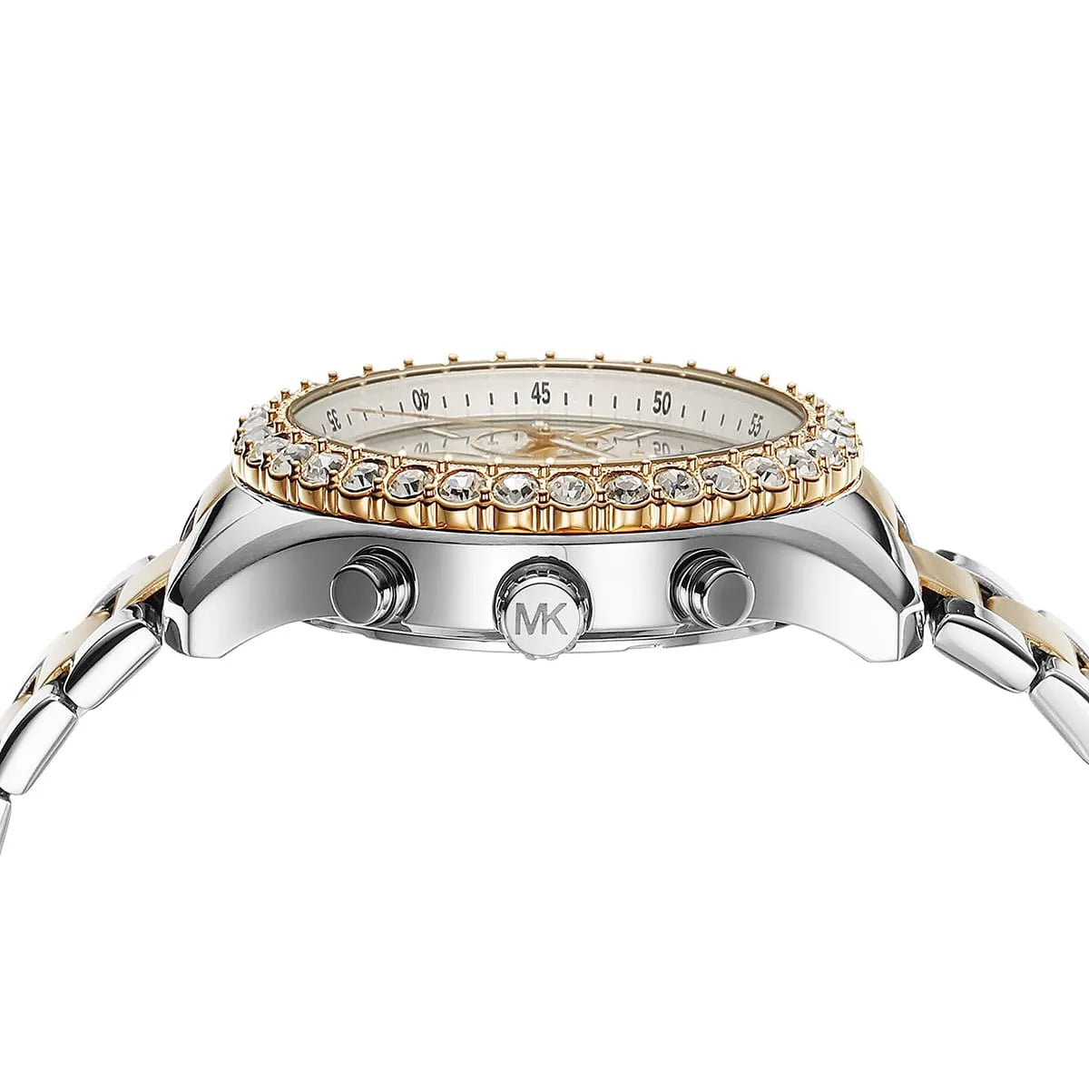Michael Kors Berkley Chronograph Silver Dial Two Tone Steel Strap Watch For Women - MK7415