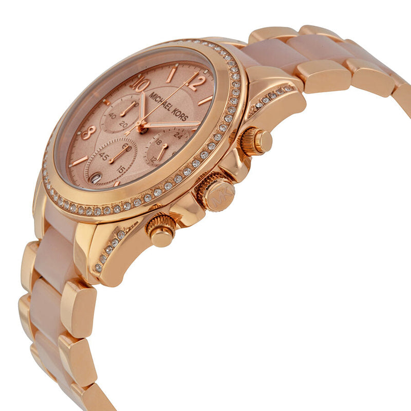 Michael Kors Blair Chronograph Rose Dial Ladies Watch MK5943 - Watches of Australia #2