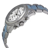 Michael Kors Blair Chronograph Silver Dial Stainless Steel with Chambray Acetate Ladies Watch MK6137