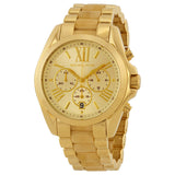 Michael Kors Bradshaw Champane Dial Chronograph Gold-Tone Stainless Steel Ladies Watch #MK5722 - The Watches Men & CO