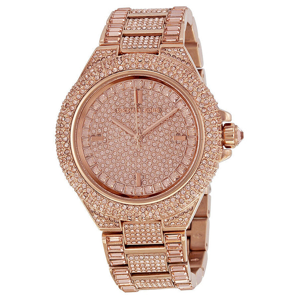 Michael Kors Camille Rose Dial Rose Gold-tone Ladies Watch MK5862 - The Watches Men & CO