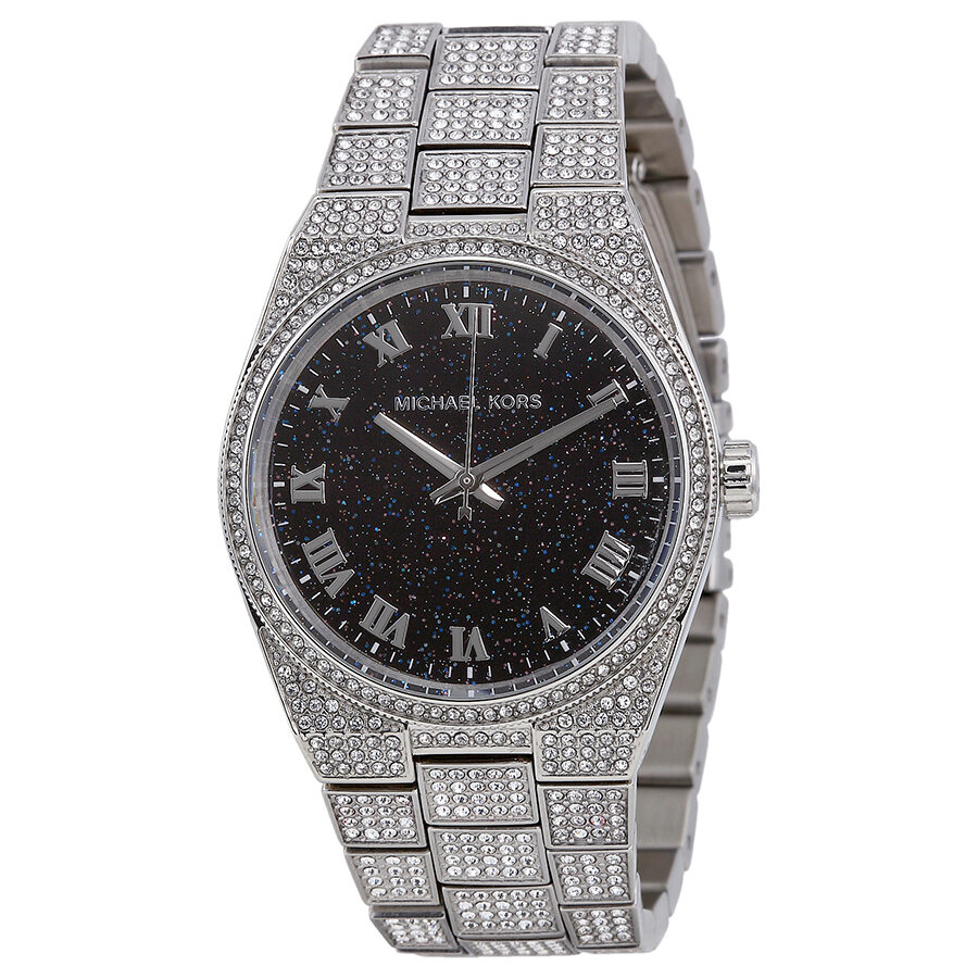 Michael Kors Channing Black Crystal Pave Stainless Steel Watch MK6089
