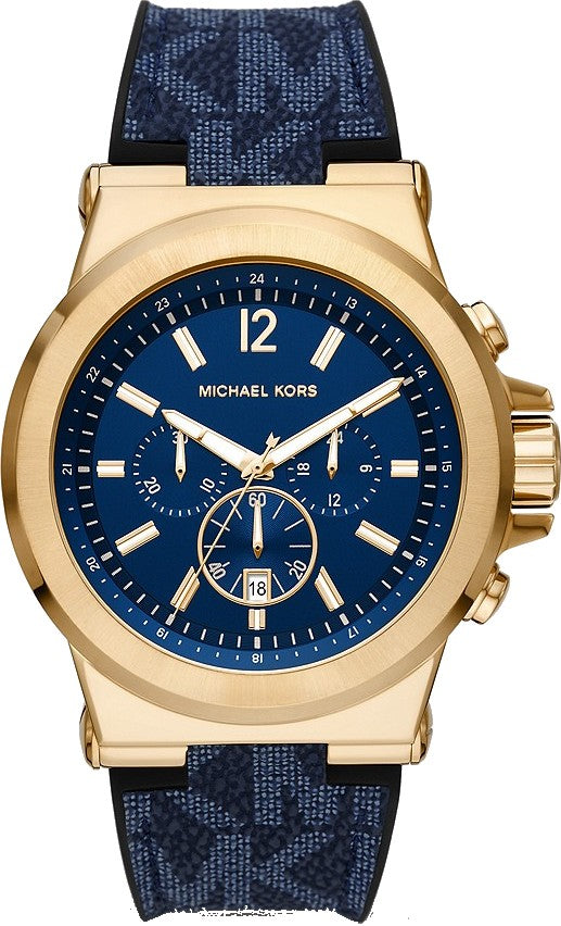 Michael Kors Oversized Dylan Chronograph Blue Silicone Strap Men's Watch -  MK8936
