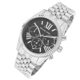 Michael Kors Chronograph Black Dial Silver Unisex Watch MK5708
