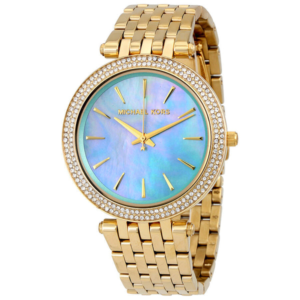 Michael Kors Darci Blue Green Mother of Pearl Dial Ladies Watch MK3498 - The Watches Men & CO