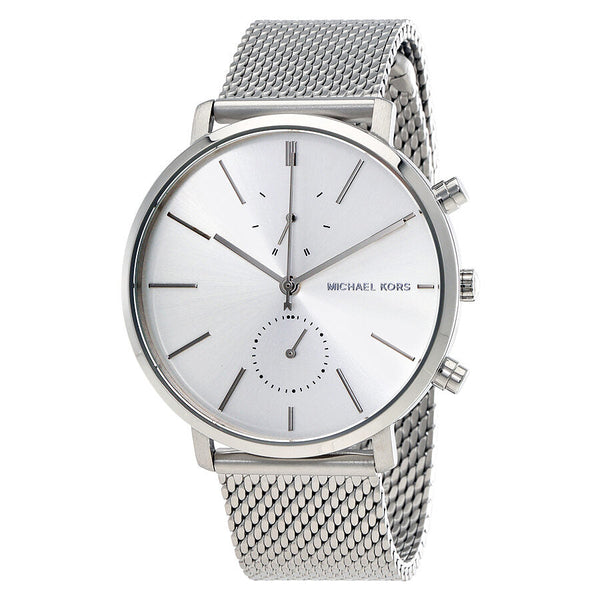 Michael Kors Jaryn Silver Dial Men's Stainless Steel Mesh Watch MK8541 - The Watches Men & CO