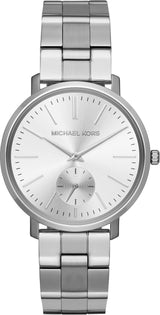 Michael Kors Jaryn Silver Dial Stainless Steel Ladies Watch MK3499 - The Watches Men & CO