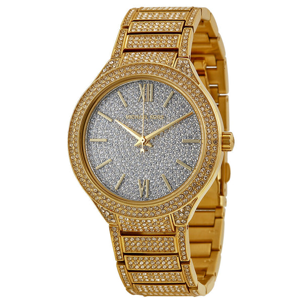 Michael Kors Kerry Crystal Pave Dial Crystal-Set Steel Ladies Watch MK3360 - The Watches Men & CO