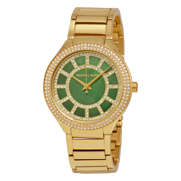 Michael Kors Kerry Green Crystal-set Dial Ladies Watch MK3409 - The Watches Men & CO