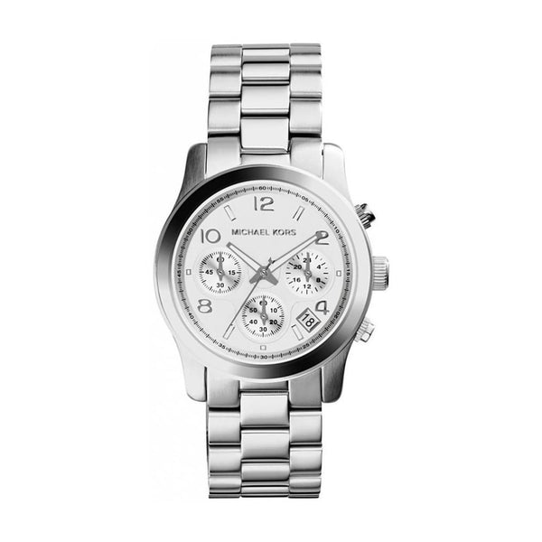 Michael Kors Runway Chronograph Silver Ladies Watch  MK5076 - The Watches Men & CO