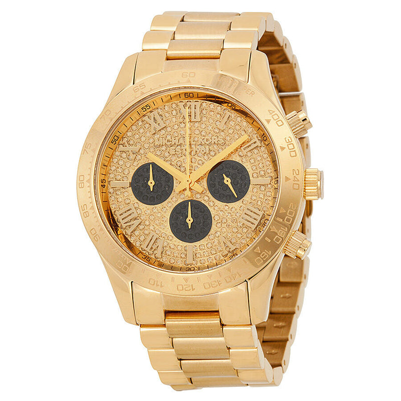 Michael Kors Layton Glitz Gold-tone Crystal Dial Ladies Watch MK5830 - Watches of Australia