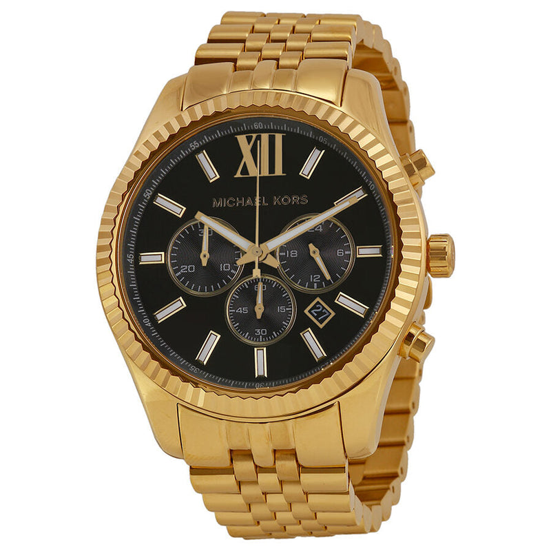 Michael Kors Lexington Chronograph Black Dial Men's Watch #MK8286 - The Watches Men & CO