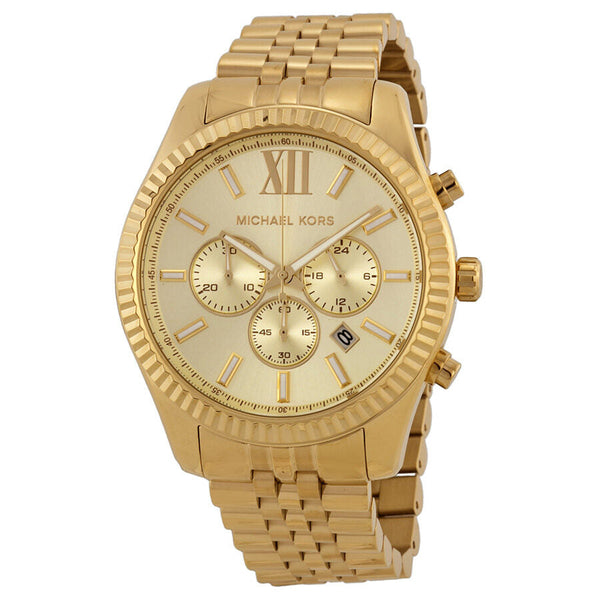 Michael Kors Lexington Chronograph Champagne Dial Men's Watch #MK8281 - Watches of Australia