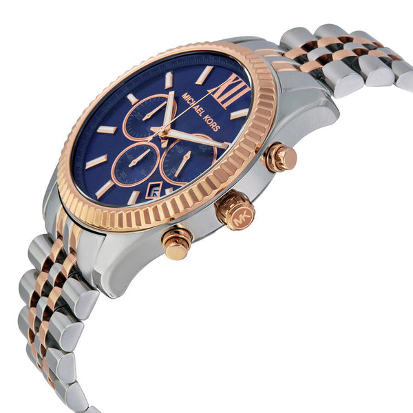 MIchael Kors Lexington Chronograph Navy Dial Unisex Watch #MK8412 - The Watches Men & CO #2