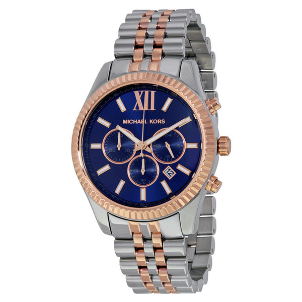 MIchael Kors Lexington Chronograph Navy Dial Unisex Watch #MK8412 - The Watches Men & CO