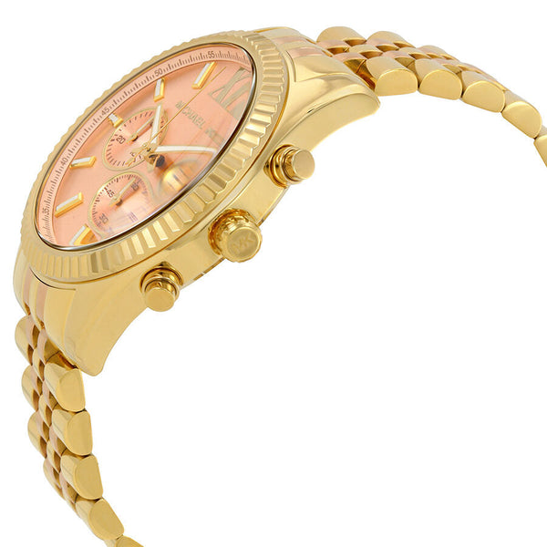 Michael Kors Lexington Rose Gold-tone Dial Ladies Chronograph Watch MK6473 - The Watches Men & CO #2