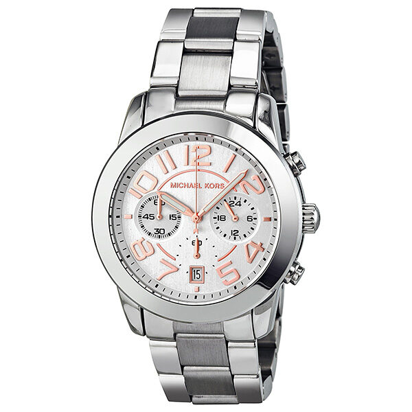 Michael Kors Mercer Chronograph Silver Dial Ladies Watch MK5725 - The Watches Men & CO