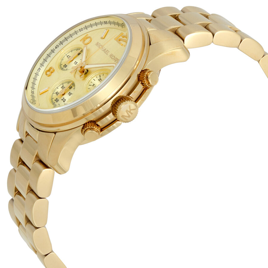 Michael Kors Runway Chronograph Gold Unisex Watch - MK5055