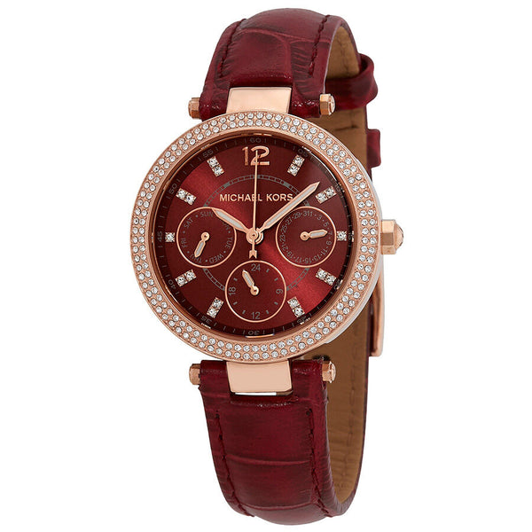 Michael Kors Mini Parker Red Dial Laies Watch MK6451 - The Watches Men & CO #2