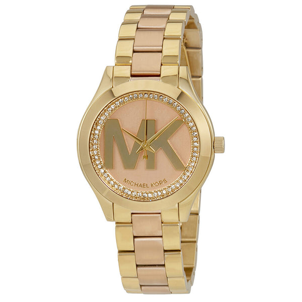 Michael Kors Mini Slim Runway Rose Dial Ladies Watch MK3650 - The Watches Men & CO