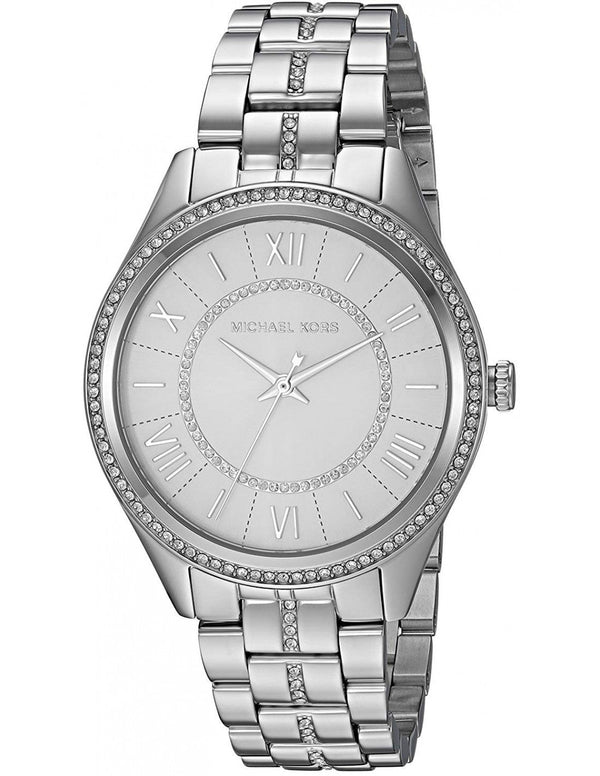 Michael Kors Lauryn Quartz Crystal Silver Dial Ladies Watch MK3718